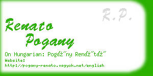 renato pogany business card